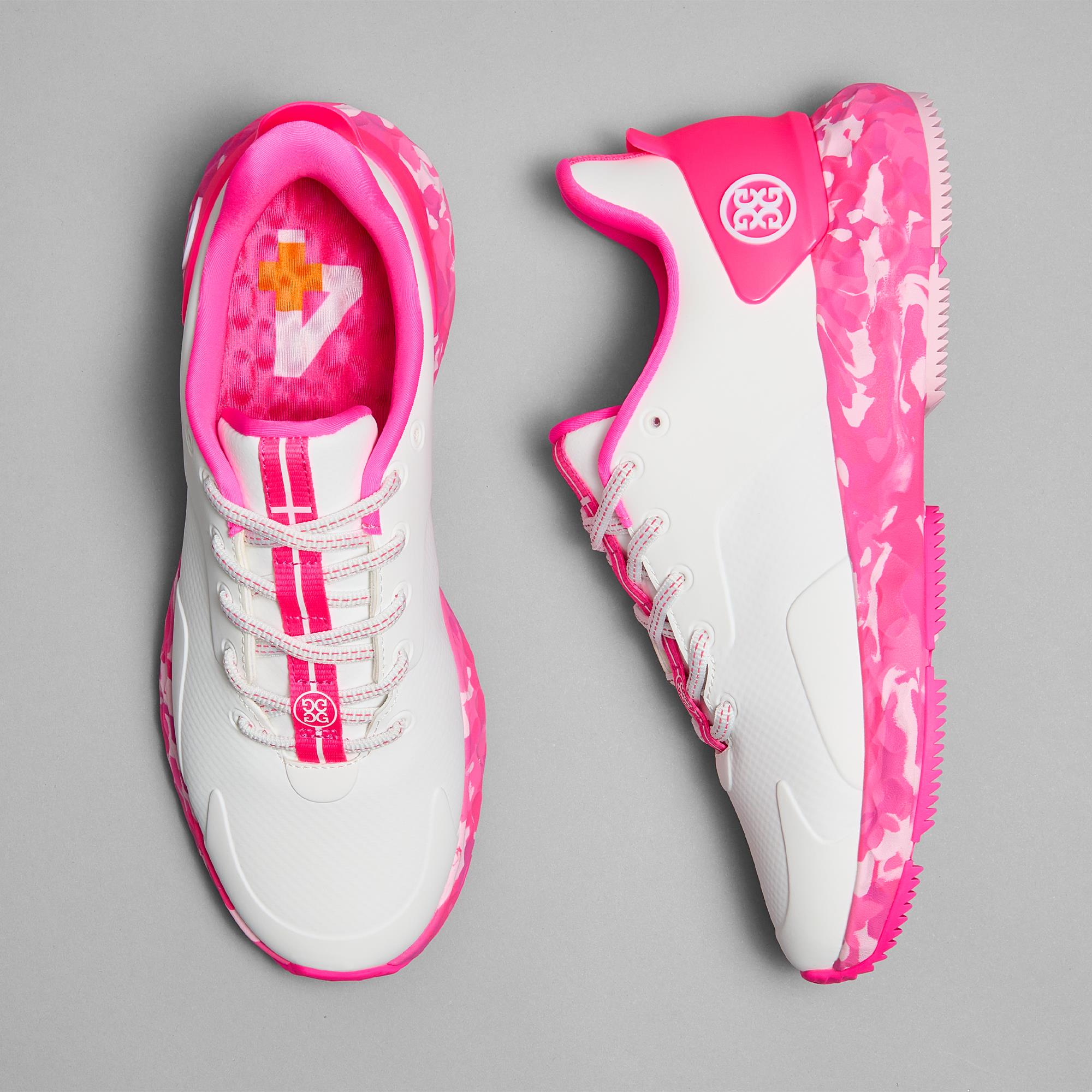 G/FORE MG4+ Ladies Golf Shoes Snow/Knockout Pink Camo